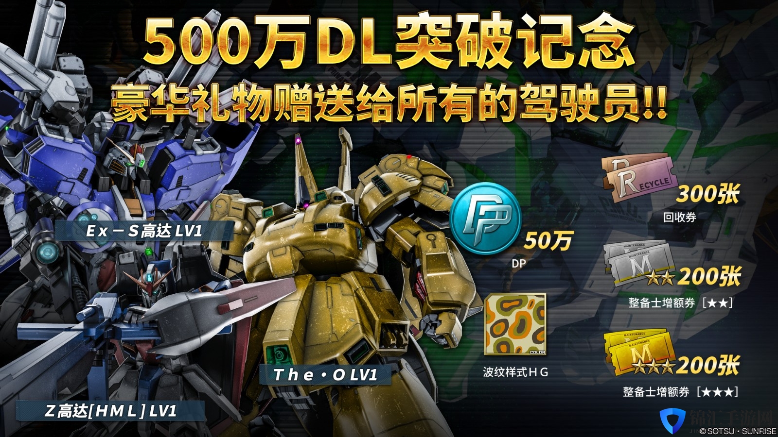 《机动战士高达：激战任务2》下载量突破500万 官方举办感谢活动
