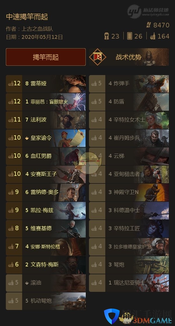 《巫师之昆特牌》霸榜中速揭竿而起卡组心得